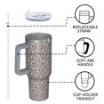 thumbnail image 4 of Gray Christmas Santa Pattern Tumbler with Handle and Lid,40oz Double Wall Vacuum Insulated Tumbler,Cups Gift for Women and Men, 4 of 7