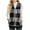 Black, variant on Meichang Women's Vests Coats Stand Collar Sleeveless Fuzzy Fleece Plaid Vests Casual Soft Color Block Coats Winter Warm Zip Up Vests Jackets with Pockets