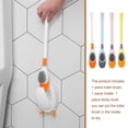 thumbnail image 3 of Soporte para cepillo de baño Lindo depurador de silicona con mango largo Soporte de secado rápido Cepillos flexibles Accesorios de limpieza de Suministros de limpieza para el hogar Amarillo Toystoory HA059138-02, 3 of 6