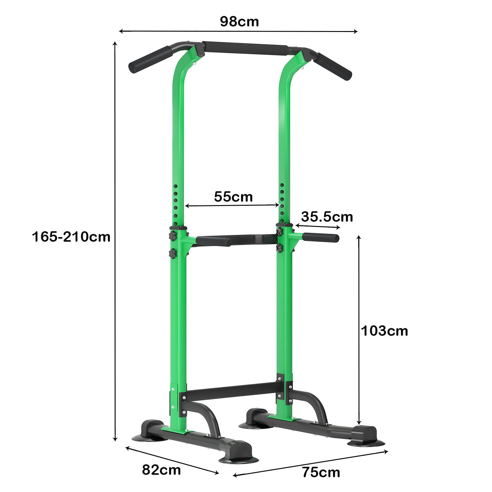 SogesPower Adjustable 83"H Pull up Bar Power Tower Multifunctional Fitness Station for Home