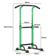 thumbnail image 6 of SogesPower Power Tower Dip Station 65"~83"H Adjustable Pull up Bar for Home Gym Strength Training Fitness Excercise Equipment, Green, 6 of 11