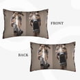 thumbnail image 2 of Daiia Funny Horse Faces Expressions Bedding Waterproof Pillow Protector Zippered Queen – Bed Bug Proof Pillow Encasement-14"x20", 2 of 6