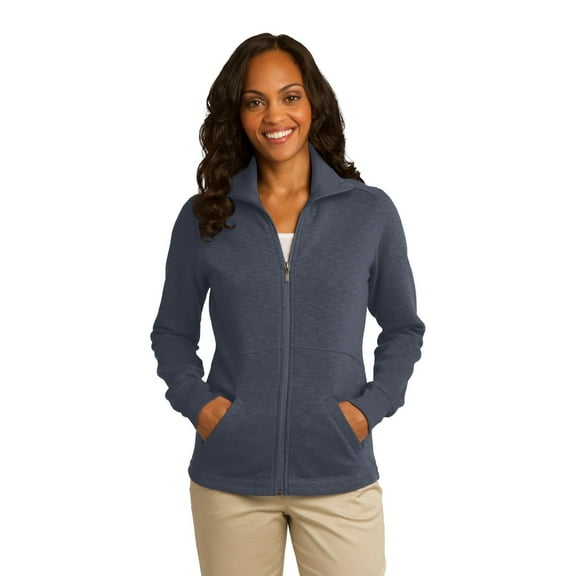Port Authority Ladies Slub Fleece Full-Zip Jacket. L293
