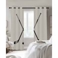 thumbnail image 3 of Beige Blackout Curtains, Light Blocking Print Window Curtains, Simple Gradient Ice Hockey Funny Sport Game Art Thermal Insulated Window Drapes for Living Room Kitchen Cafe 2 Panels, 104"W x 52"L, 3 of 9