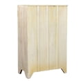 thumbnail image 6 of Farmhouse Style Distressed White 2 Door Carved Cabinet | Boho Chic Solid Wood 29â€ Wide Storage Cabinet | Rustic Modern 15â€ Narrow Chest, 6 of 8