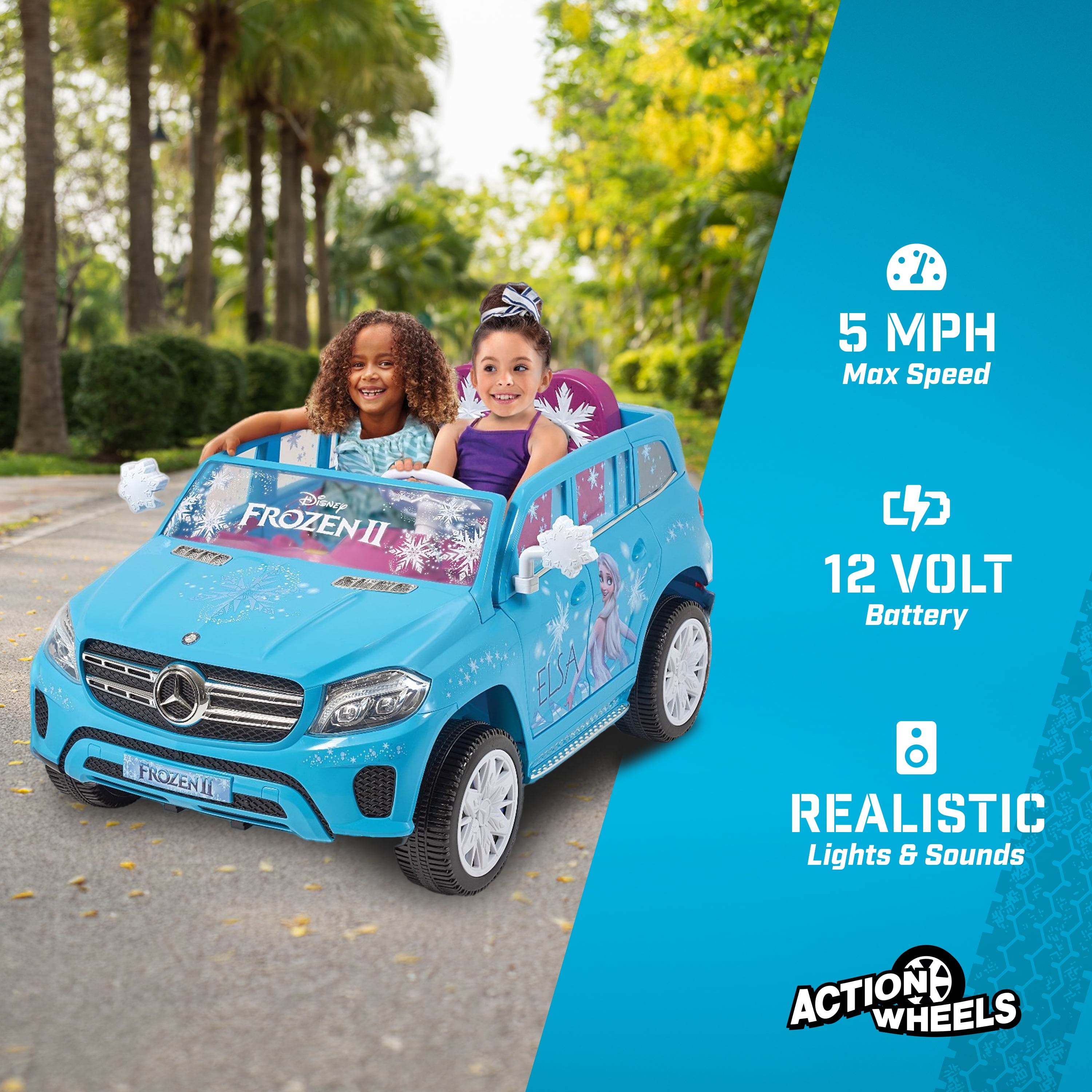 Disney Brandclub 12V Disney s Frozen Mercedes GLS 320 Powered Ride on for Girls Ages 3 up to 5 MPH