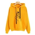 thumbnail image 2 of Ketyyh-chn99 Women's Pullover Sweatshirt Soft Cotton Jacket Sportswear Yellow,XL, 2 of 4