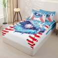 thumbnail image 3 of Homewish Cute Baseball Gloves Kid Zipper Full Size Comforter Sets with Fitted Sheet and 2 Pillowcases, Blue Ice Cream Drip Zipper Bedding Set, Polka Dots Reversible, 4pcs, 3 of 6