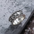 thumbnail image 4 of Unisex Geometric Copper Ring: Antique Silver Fashion Statement Ring, Simple and Stylish Design for Everyday Wear, 4 of 5