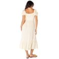 thumbnail image 2 of Celebrity Pink Women's and Women's Plus Puff Sleeve Smocked Midi Dress, Sizes XS-XXXL, 2 of 5