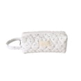 thumbnail image 3 of Under 1$ Pencil Case Heart Dots Quilted Cute Pen Pouch Portable Handheld Stationery Organizer for College Office Teens 7.2x3.3x2.6 in Cloth by Xuniizn, 3 of 7