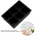 thumbnail image 2 of Silicone Ice Cube Maker 6 Cavities Chocolate Candy Tray Mold Kitchen Cooking Tools Black, 2 of 8