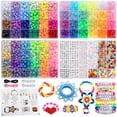 thumbnail image 1 of Kit de cuentas Funtopia Pony Beads 4026 unidades, 72 colores con 10 brazaletes, 1 of 7