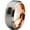 Rose Gold Bevel Tungsten, variant on Tungsten Kansas Sunflower State Band Ring 8mm Men Women Comfort Fit Black Step Bevel Edge Brushed Polished