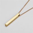 thumbnail image 1 of Collar con colgante rectangular Vintage para hombre, joyería hecha a mano de acero inoxidable, 3mm de ancho, regalo, 1 of 4