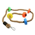 thumbnail image 2 of WHEANG Colorful Climbing Rope 6.5ft With 5 Knotted Foot Kids Rope For Slackline Obstacle Course Accessories Kids Swing Set Backyard Play, 2 of 4