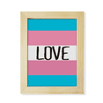 thumbnail image 1 of Love Transgender LGBT Support Desktop Adorn Photo Frame Display Art Painting Wooden, 1 of 3
