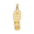 thumbnail image 3 of 14K Gold Rhodium 3D Enamel Pink Flowers On Blue Stripes Flip-Flop Charm, 3 of 4