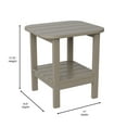 thumbnail image 4 of Flash Furniture Newport HDPE 2-Tier Adirondack Side Table - All-Weather - Indoor/Outdoor Brown, 4 of 9