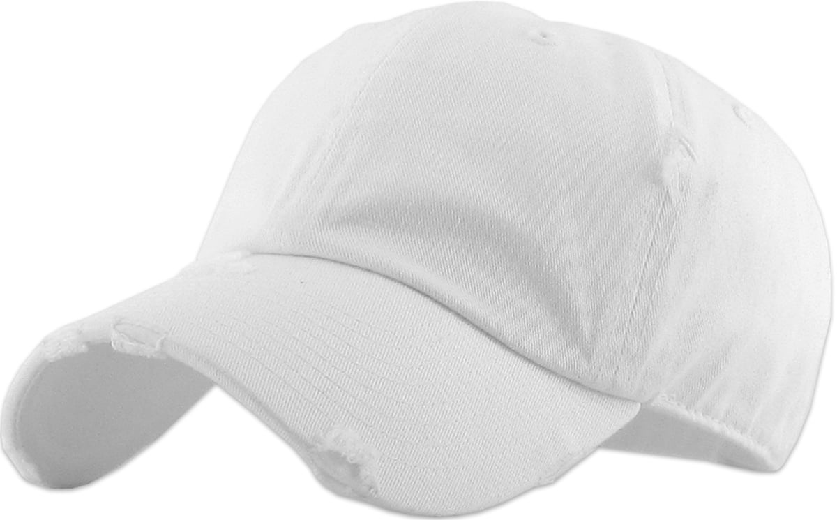 Baseball Cap Plain Solid Distressed  Vintage Washed Cotton Polo Style Ball  Hat 