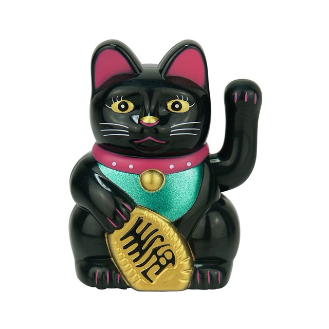 Mini Solar Automatic Waving Lucky Cat Car Decoration Cake Baking Decoration