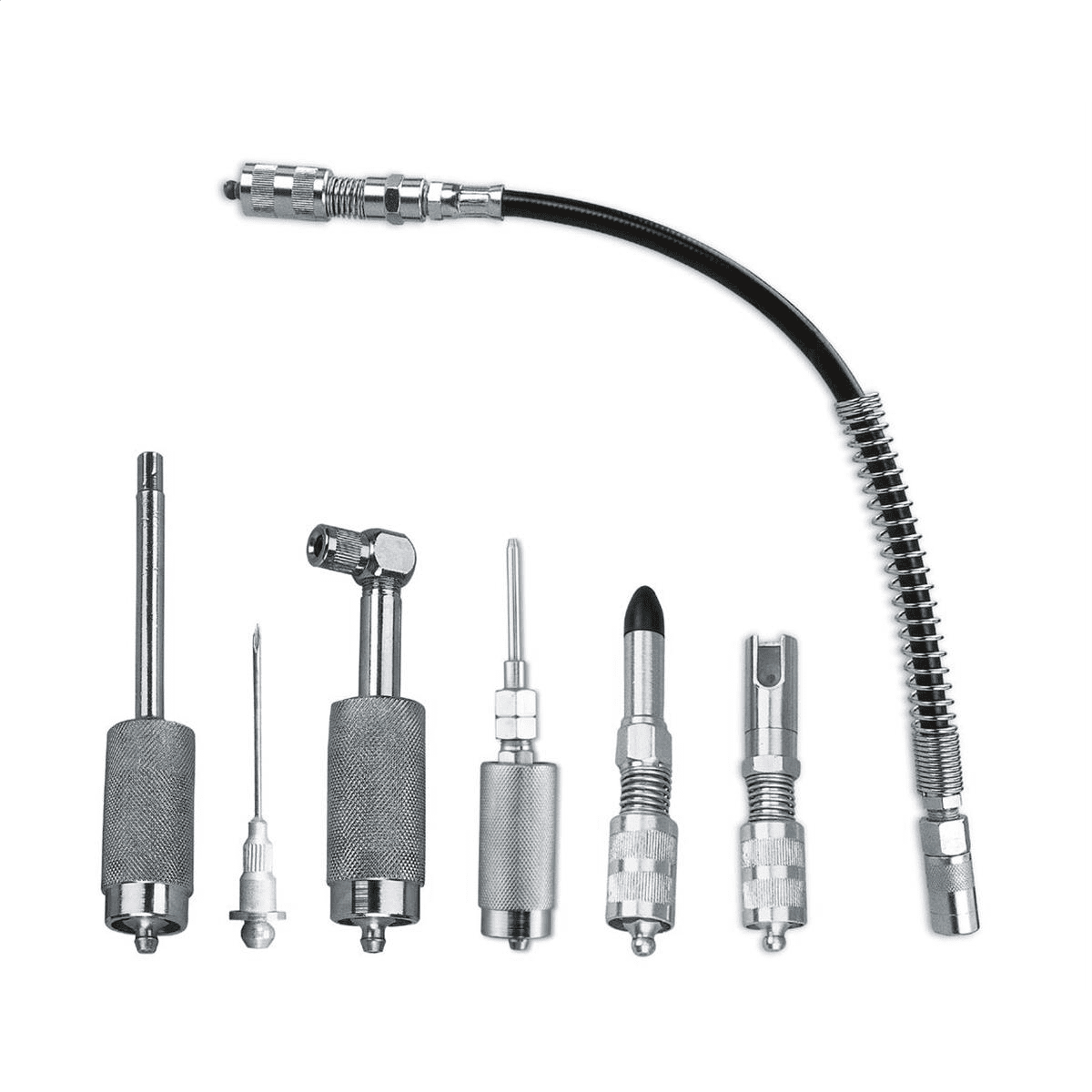 K Tool International Grease Gun Accessory Kit Quick Connect 7 Pc