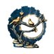 thumbnail image 1 of Figura artesanal de resina para decoración de oficina, San Valentín azul, 1 of 9