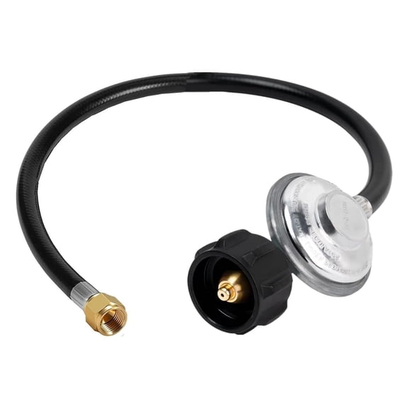 4FT Propane Hose with Regulator, Low Pressure Propane Grill Regulator and Hose, 0-1Psi Propane Gas Regulator, Gas Grill Regulator, Propane Hose for Propane Grills