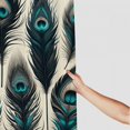 thumbnail image 3 of Awypu Peacock Feather Watercolor Shower Curtain - Waterproof, Various Sizes White, 3 of 7