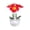 Bright Red, variant on Love Flower Figurine Ornament Bouquet Crystal Glass Flowers,Hand Small Figurines Home-Decor Collectible,Bright Red