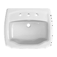 thumbnail image 4 of TOTO® Guinevere® 24-3/8" x 19-7/8" Rectangular Pedestal Bathroom Sink for 8 Inch Center Faucets, Cotton White - LPT972.8#01, 4 of 5