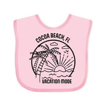 Inktastic Summer Vacation Mode Cocoa Beach Florida Boys or Girls Baby Bib