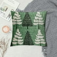thumbnail image 2 of Creowell Christmas Pillow Covers Green Xmas Tree Rustic Style Winter Print Decorative Outdoor Pillowcases Farmhouse Vintage Holiday Decorations Throw Cushion Case Decor for Couch Sofa Bed 20x20in, 2 of 5