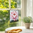 thumbnail image 3 of Lotus Flower Stained Glass Panels, Square Shaped Window Hangings, Tiffany Glass Traditional Art Crafts for Home Decor Gifts 128OR6, 3 of 6