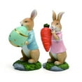 thumbnail image 3 of Figuritas de conejito de Pascua con zanahoria, estatua de conejo de resina, adornos artesanales, regalos de Pascua para niños, 3 of 5