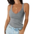 thumbnail image 2 of Sleeveless V-Neck Women Slim Fit Summer Tank Tops, 2 of 5