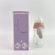 Kutain Babies bottles,Bottle with Natural Response Nipple, Wide Neck Bottles with Handle, Clear (8.8oz)