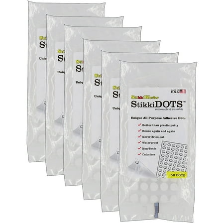UPC: 0021869020503 | Teacher s Friend StikkiWorks StikkiWax Removable Glue Dots 50 Dots/Pack 6/Pack (STK02050) STK02050-6