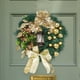 thumbnail image 2 of Guirnalda navideña con lazo, adorno de flores de bienvenida, artificial 30 centimetros, 2 of 8