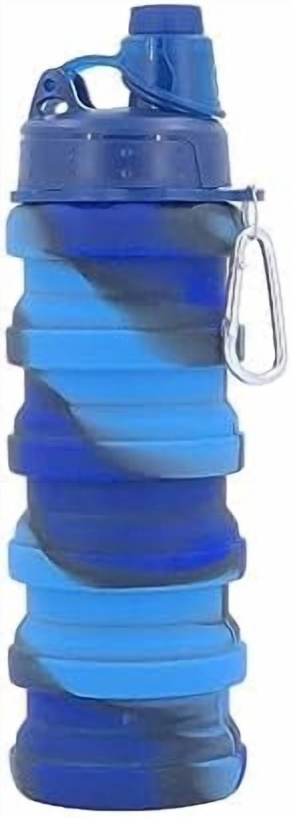 Collapsible Water Bottles Travel water bottle Sports Portable Sport Water Bottle Reusable Water Bottles comes with mountaineering Buckle 500ml silicone Water-proof camping water bottle