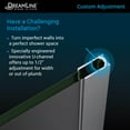 thumbnail image 3 of DreamLine Unidoor Plus 52-52 1/2 in. W x 72 in. H Frameless Hinged Shower Door in Brushed Nickel, 3 of 11