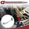 thumbnail image 2 of Palanca de cambio de motocicleta plegable para Kayo T6, aleación de aluminio, palanca de cambio con cabeza verde tono plateado, 2 of 6