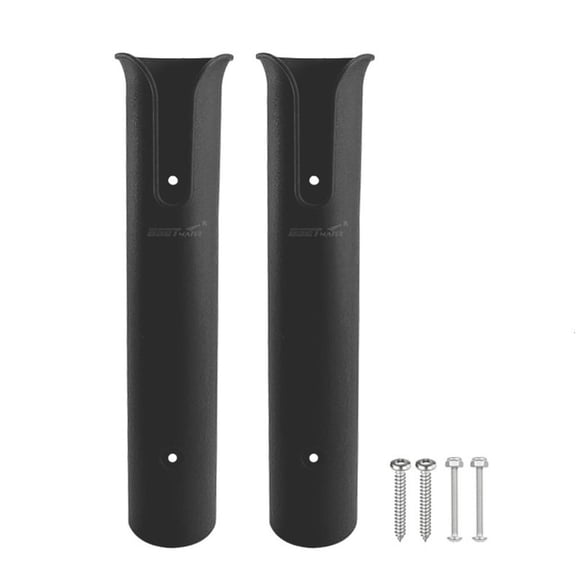Jesscasday Fishing Rod Holder Bracket, Tube 2 Rod Rack, Fishing Rod for Boat Kayak-Garage Storage or Truck with Screws Side-Mount