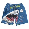 thumbnail image 3 of Uemuo Great White Shark Pattern Men's Swim Trunks Hawaiian Beach Bathing Suit Swimsuits Beach Quick-Dry Shorts with Pockets-3X-Large, 3 of 9