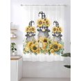 thumbnail image 2 of Sheer Curtains 63 Inch Length, Sunflower Gnomes Semi Sheer Curtains Light Filtering Window Treatment, Spring Eucalyptus Floral Watercolor Privacy Voile Drapes for Living Room Bedroom 52x63 Inch, 2 of 7