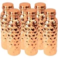 thumbnail image 3 of Nirmal Ganga Copper Bottle, Diamond Design, 1 Ltr – Pack of 6, 3 of 4