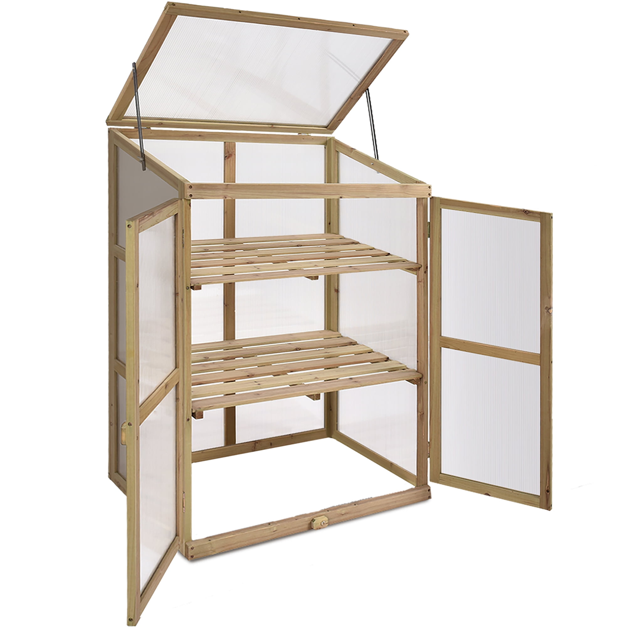 木　置き物 Costway Garden Portable Wooden GreenHouse Cold Frame Raised