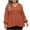 Brown#women fall tops trendy, variant on VINUSLI Long Sleeve Fitted Sweaters for Women Ribbed Knit Babydoll Ruffled Hem Cute Sweatshirts Plus Size V Neck Button Down Peplum Pullover Tops Black,XL