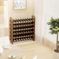 thumbnail image 2 of Bambloom Bamboo Wine Rack, Sturdy and Durable Wine Storage Cabinet Shelf, Wine Racks Countertop for Pantry,Kitchen,6-Tier 54 Bottles Wine Rack ，Dark Brown, 2 of 6
