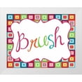 thumbnail image 1 of Robinson, Tamara 18x15 White Modern Wood Framed Museum Art Print Titled - Colorful Brush, 1 of 4